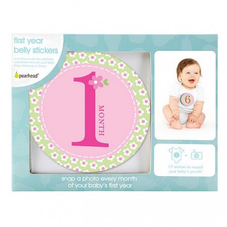 PEARHEAD FIRST YEAR BELLY STICKERS - Pink
