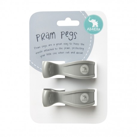 PRAM PEGS - 2pk Grey