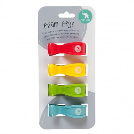 PRAM PEGS - 4pk Multi Blue
