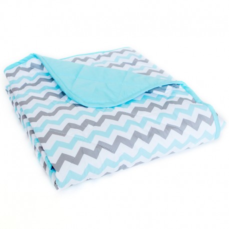 COT COMFORTER - Aqua Chevron