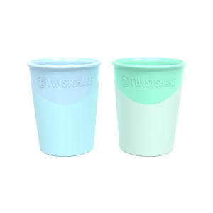 TWISTSHAKE  2x TRAINING CUPS - pastel blue/ pastel green