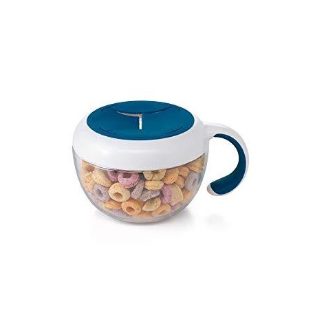 OXO TOT FLIPPY SNACK CUP WITH TRAVEL COVER - navy