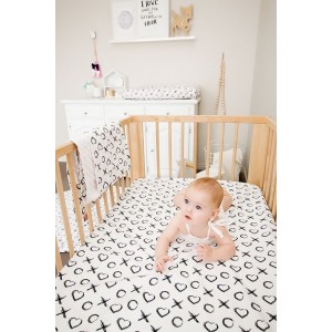 FITTED COT SHEET – White XO