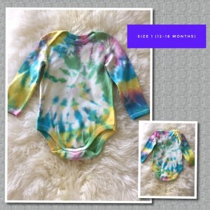 TIE DYED LONG SLEEVE SUIT - Size 1